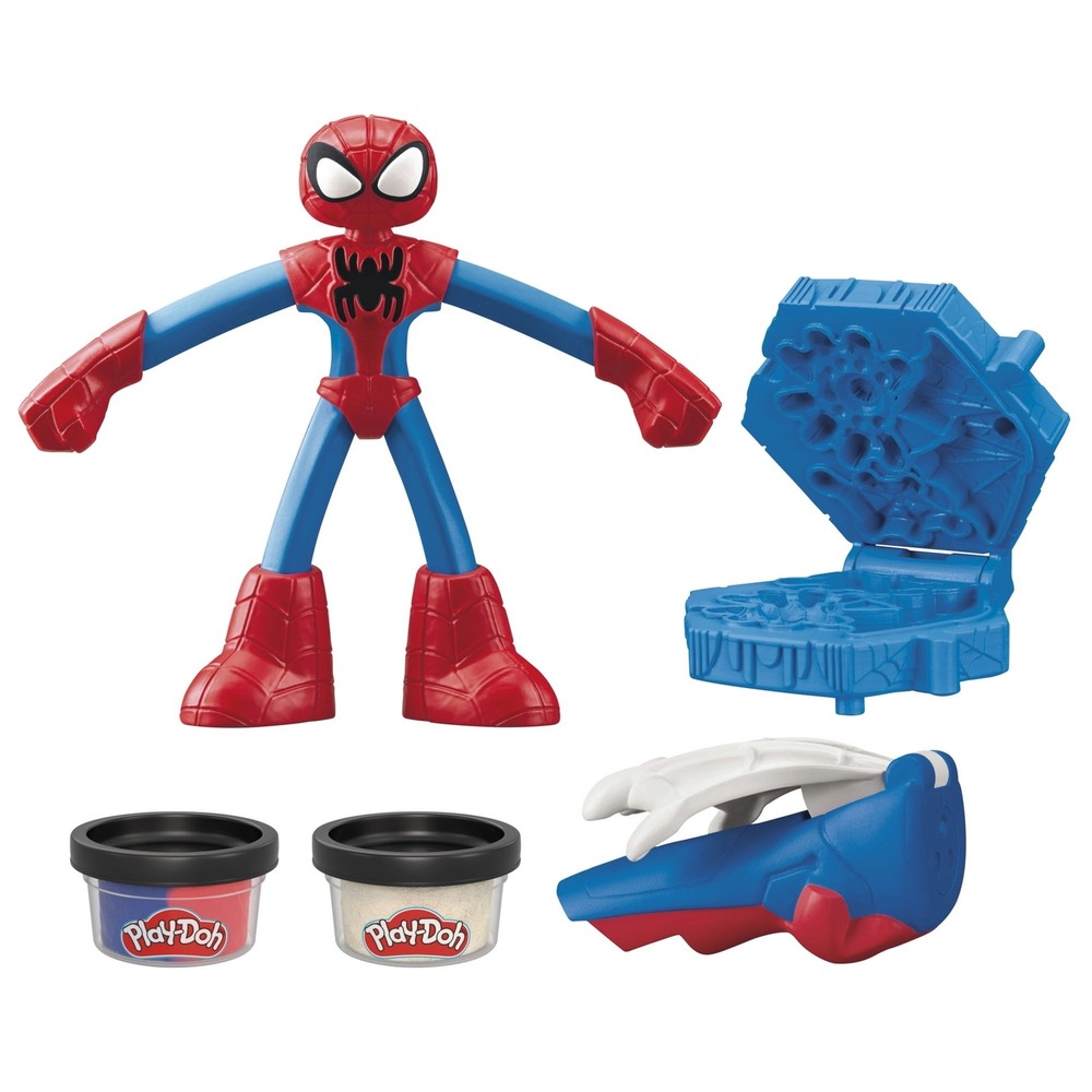 Play-Doh Marvel Spider-Man Thwip Squisher Bendy Flexible Action Figure Toy